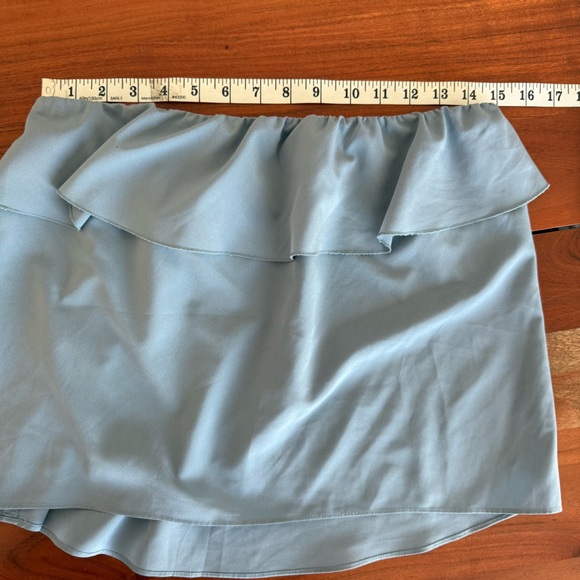 🦊 Free People Gray Strapless Ruffle Top - Picture 5 of 8